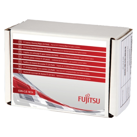 F1 cleaning wipes (24-pack) for Fujitsu document scanners.  